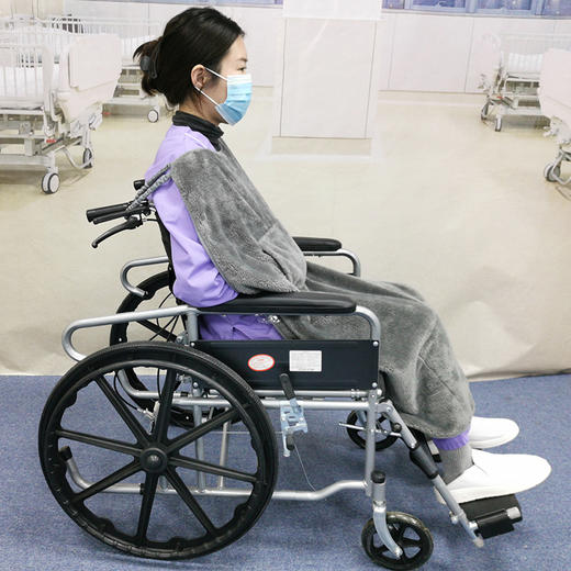 移护康法兰绒防风保暖轮椅毯老人居家护理懒人简易收纳长短款毛毯 商品图3