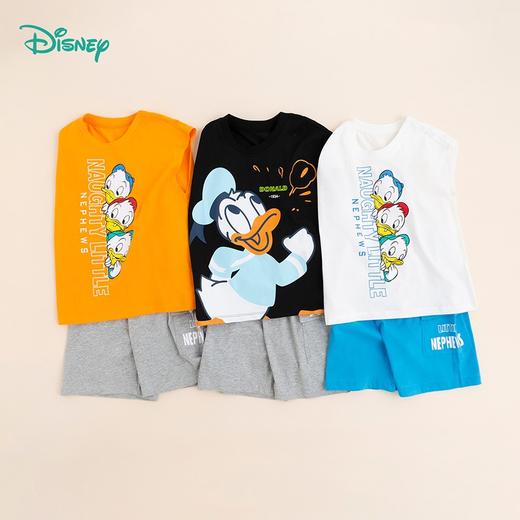 迪士尼夏季新款儿童短袖套装潮流时尚男童两件套222T1382 商品图0
