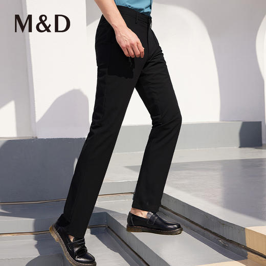 MD名盾羊毛商务微弹西装裤夏季新款男士黑色百搭正装直筒长裤 商品图1
