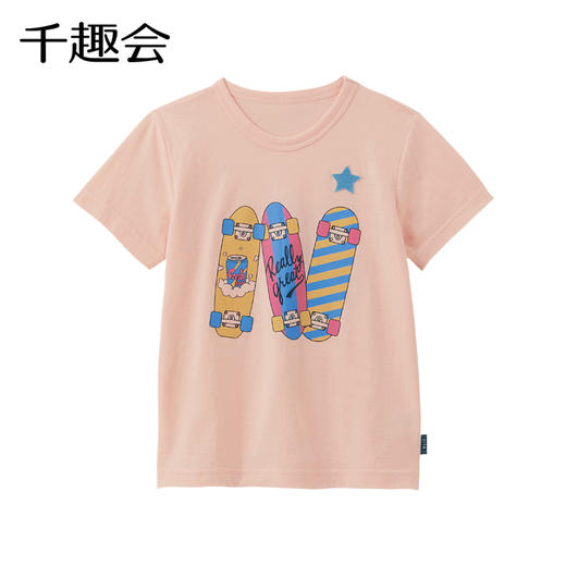 千趣会童装夏季新款儿童短袖童趣棉质印花轻薄柔软男童打底衫 商品图2