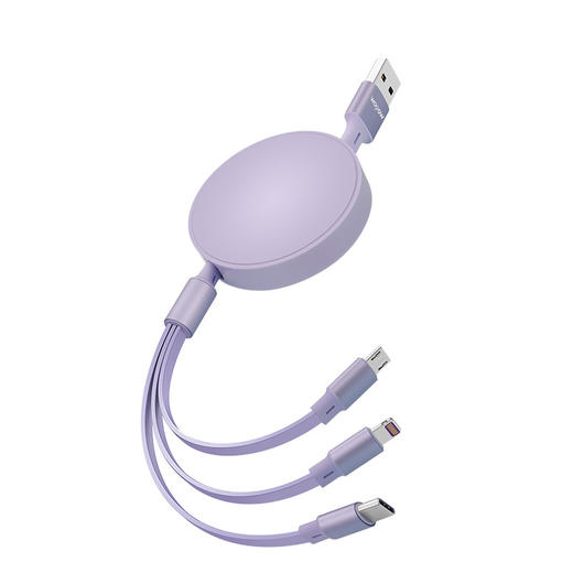 沃品 单双拉一拖三伸缩充电线 LC011 商品图0