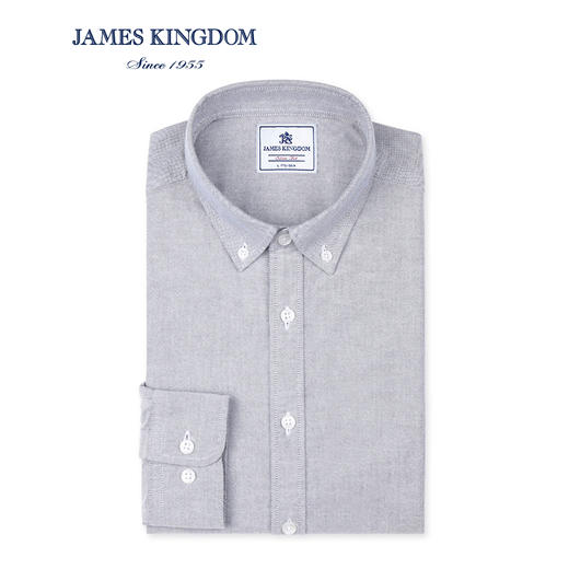 【牛津纺柔软透气】吸湿快干牛津纺长袖衬衫男士水洗磨毛衬衣 商品图1