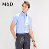 M＆D/名盾商务短袖衬衫夏季新款男士正装DP免烫半袖格纹衬衣 商品缩略图1