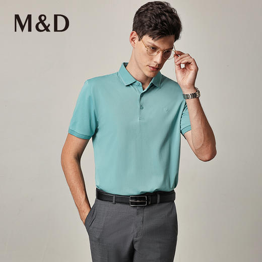 名盾短袖t恤衫男夏新款简约休闲polo衫商务翻领短袖T恤百搭针织衫 商品图2