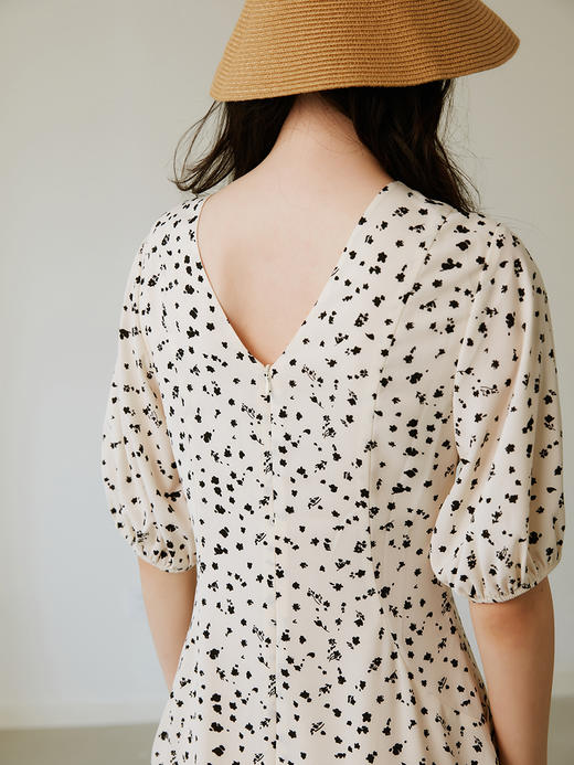 HeyDress法式碎花连衣裙女夏季收腰显瘦中长裙温柔初恋风气质裙子 商品图3