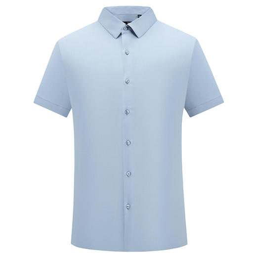 M＆D/名盾天然薄荷凉感方领短袖衬衫商务男士夏半袖纯色半袖衬衣 商品图4