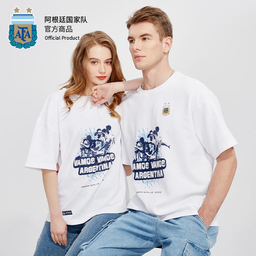 【特价商品，不支持退换货】阿根廷国家队官方商品丨球星印花短袖T恤 商品图1