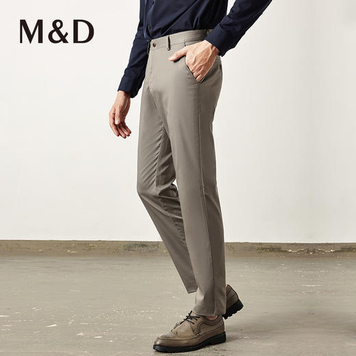 M＆D/名盾春新款舒适简约微弹长裤商务休闲直筒职业工装裤男 商品图1