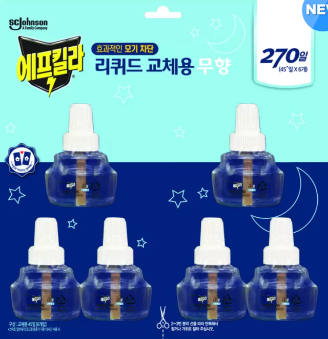 韩国 F-Killer Liquid Refill 6ea 蚊香液 补充装 #653866 KOCMAYJPY带授权招加盟代理