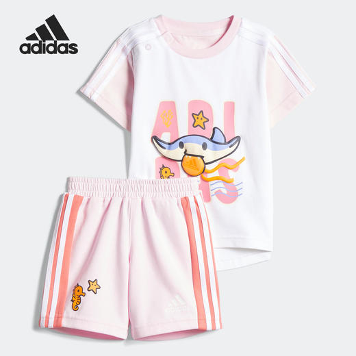 小阿迪2022夏新款婴童运动短袖短裤套装HT6762 商品图0