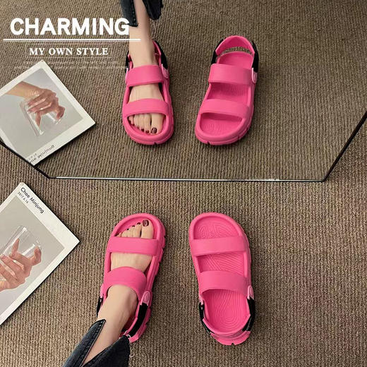 【简约时尚】始源踩屎感带跟凉鞋-2781 商品图3