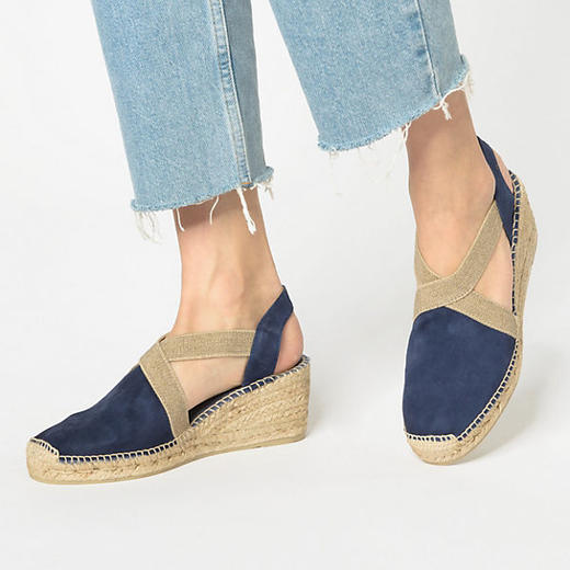 限时特价——西班牙原产手工制作时尚轻便超舒适女款草编鞋 311A-深海蓝色 商品图9