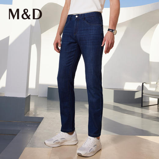 M＆D/名盾薄款男牛仔裤夏季商务弹力男士休闲修身时尚百搭长裤男 商品图0