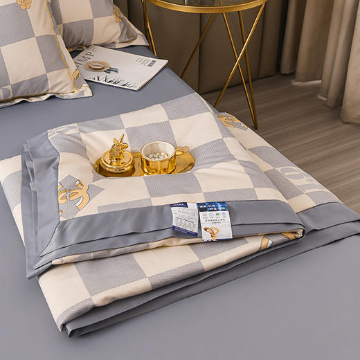 轻柔舒适夏被四件套，轻奢水洗天丝夏被床上用品四件套MZX 商品图7