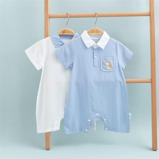 贝贝怡夏季新品婴儿透气薄款短袖连体衣男宝可爱外出服222L572
 商品图2