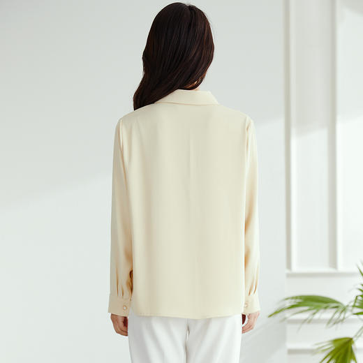 【高定款】罗蒙女士衬衫抗皱垂顺舒适透气休闲百搭商务通勤长袖衬衣 商品图3