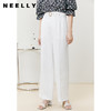 NEELLY纳俪商场同款夏季新款高腰阔腿裤女白色休闲长裤百搭直筒裤N22051H01144 商品缩略图0