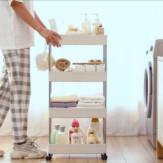 收纳置物架厨房窄柜客厅落地式缝隙架子经典款3层4层5层 商品图3