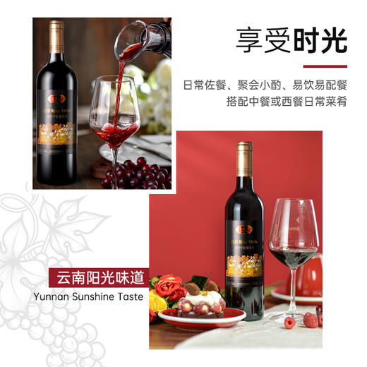 云南红高原1688m全汁干红葡萄酒国产红酒囤货弥勒东风酒庄官方 商品图3