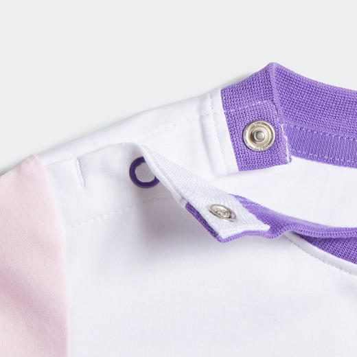 小阿迪女童宝宝套装夏季婴儿拼色夏装运动短袖两件套HD7545 商品图3