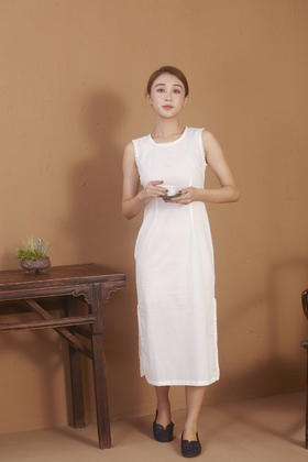 【漫物记】纯棉蕾丝边背心裙旗袍内搭