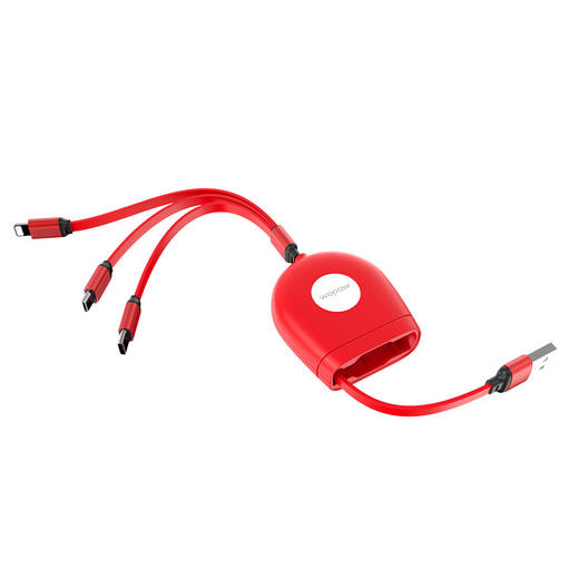 沃品 双拉一拖三伸缩充电线 LC009 商品图2