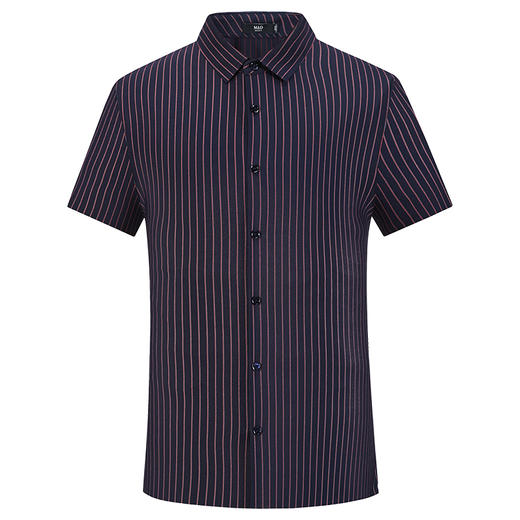 M＆D/名盾商务条纹翻领男士短袖衬衫上衣夏新品弹力抗皱男装 商品图4