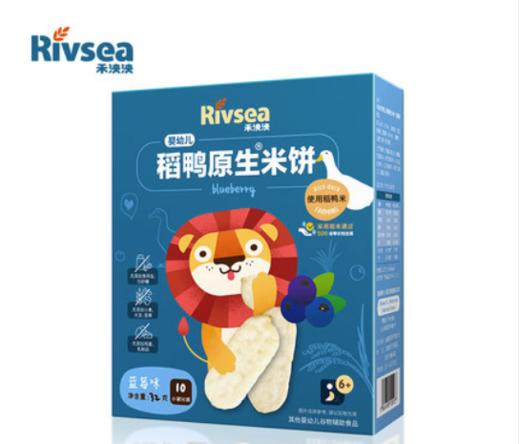 禾泱泱 婴幼儿稻鸭原生米饼32g（蓝莓味） 商品图0