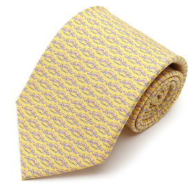 Ferragamo/菲拉格慕 领带 Silk Printed Tie - Yellow 739694JPY带授权招加盟代理