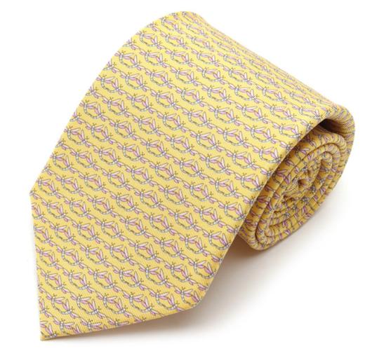 Ferragamo/菲拉格慕 领带 Silk Printed Tie - Yellow 739694JPY带授权招加盟代理 商品图0