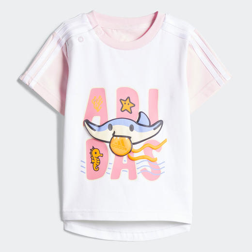 小阿迪2022夏新款婴童运动短袖短裤套装HT6762 商品图1