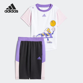 小阿迪女童宝宝套装夏季婴儿拼色夏装运动短袖两件套HD7545