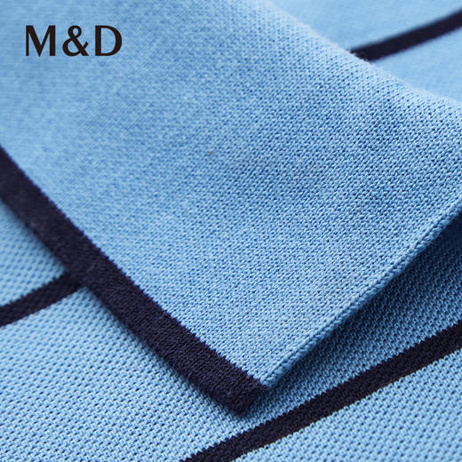 MD名盾黑科技NH3液氨纯棉条纹短袖商务休闲男士夏季Polo衫T恤 商品图1