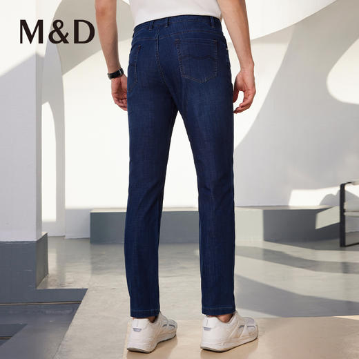 M＆D/名盾薄款男牛仔裤夏季商务弹力男士休闲修身时尚百搭长裤男 商品图3