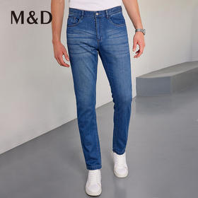 【菁英同款】名盾男士夏季弹力牛仔裤修身薄款直筒长裤男36406