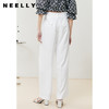 NEELLY纳俪商场同款夏季新款高腰阔腿裤女白色休闲长裤百搭直筒裤N22051H01144 商品缩略图3