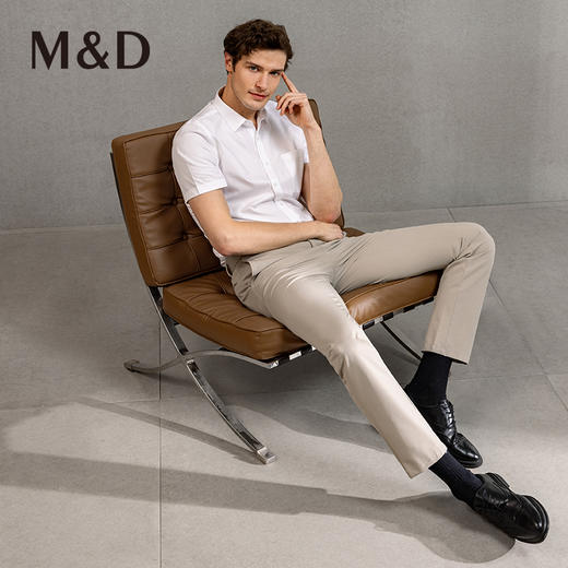 【四面弹】MD名盾休闲裤直筒中腰夏季薄款商务行政男士正装长裤 商品图3