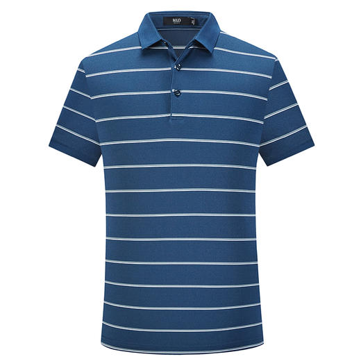 MD名盾桑蚕丝翻领条纹时尚Polo衫夏季新款男士半袖商务休闲T 商品图4