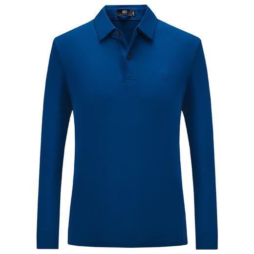 MD名盾春夏新款长袖t恤男士棉质翻领中青年高档纯色polo衫 商品图4