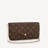LOUIS VUITTON 路易·威登 经典老花配色帆布牛皮POCHETTE FÉLICIE 链条包 M61276 商品缩略图0