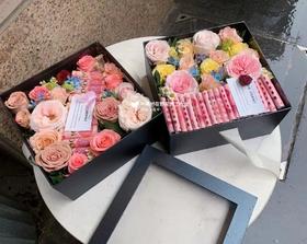 【有所期待】鲜花花盒（不含现金）送女生朋友爱人闺蜜探望花店鲜花送货上门