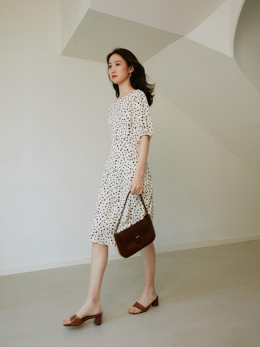 HeyDress法式碎花连衣裙女夏季收腰显瘦中长裙温柔初恋风气质裙子 商品图1