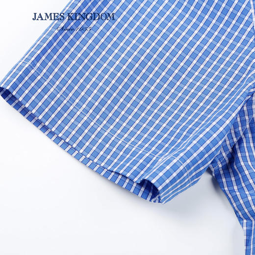 【弹力舒适吸汗透气】夏季清新格子短袖衬衫男士百搭商务衬衣 商品图5