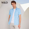 MD名盾夏季男士格纹短袖纯棉衬衫休闲时尚百搭格子半袖衬衣男 商品缩略图0
