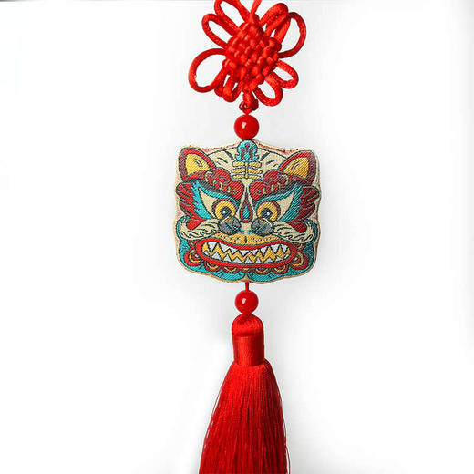 SAINTJOY/上久楷宋锦潮虎挂件真丝小方巾牛牛生息 商品图2