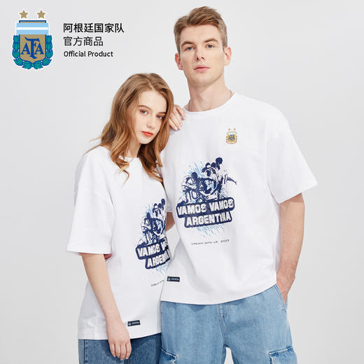 【特价商品，不支持退换货】阿根廷国家队官方商品丨球星印花短袖T恤 商品图2