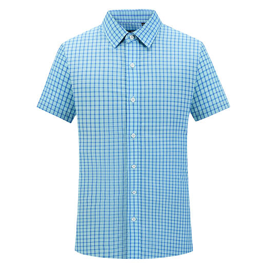 MD名盾夏季男士格纹短袖纯棉衬衫休闲时尚百搭格子半袖衬衣男 商品图4