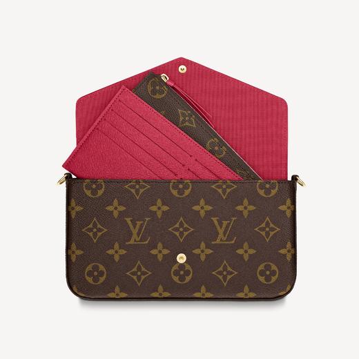 LOUIS VUITTON 路易·威登 经典老花配色帆布牛皮POCHETTE FÉLICIE 链条包 M61276 商品图4
