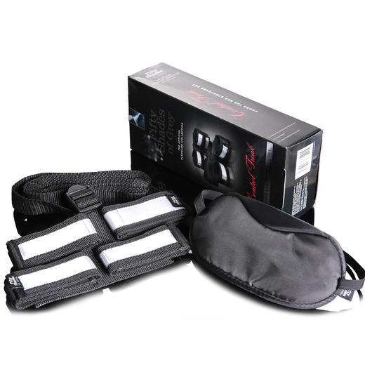 英国50度灰SM另类玩具床上分腿手铐脚铐眼罩束缚带套装睡床捆绑 商品图4