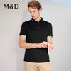 M＆D/名盾桑蚕丝翻领短袖薄款Polo衫商务休闲男士半袖黑色百搭T恤 商品缩略图1